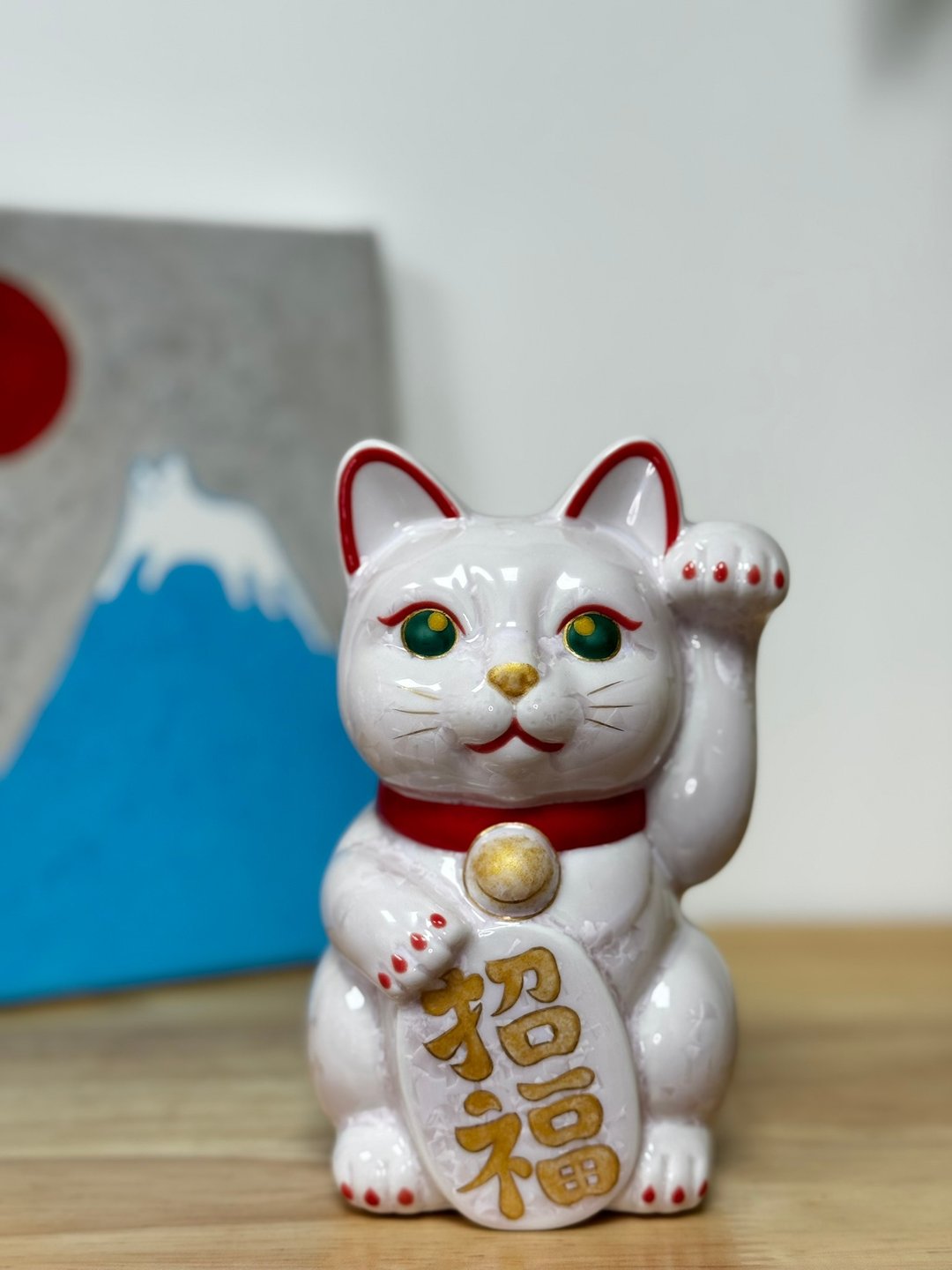 京烧 清水烧 | 花结晶 粉 左 红耳 招福 - 摆饰 - 陶 