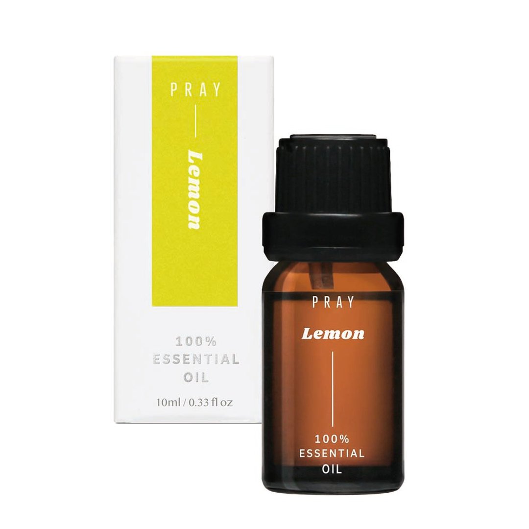 【微瑕疵良品】韩国 PRAY 天然单方精油-柠檬/10ml - 香薰/精油/线香 - 玻璃 黄色