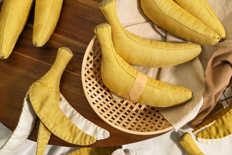 圣诞优惠组合-香蕉+香蕉皮  #圣诞礼物 手作 蔬果 猫 玩具 家饰品 - 玩具 - 其他材质 多色