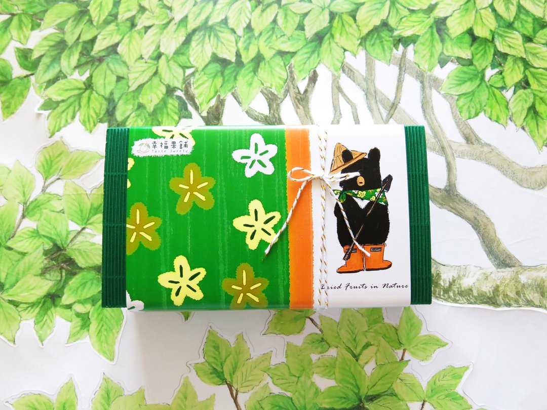 春漾农作花布熊款水果干小礼盒8入 - 水果干 - 新鲜食材 绿色