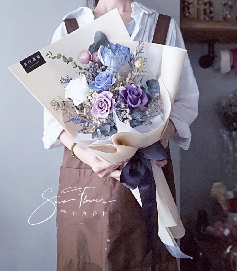 永生花花束/告白花束/求婚花束/生日礼物/毕业花束 - 干燥花/捧花 - 其他材质 