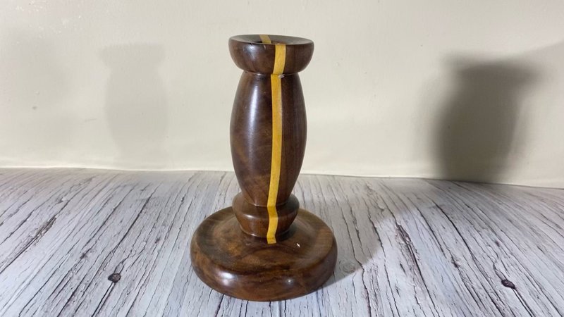 木质烛台 烛台 木质烛台 柱状烛台 - 蜡烛/烛台 - 木头 咖啡色