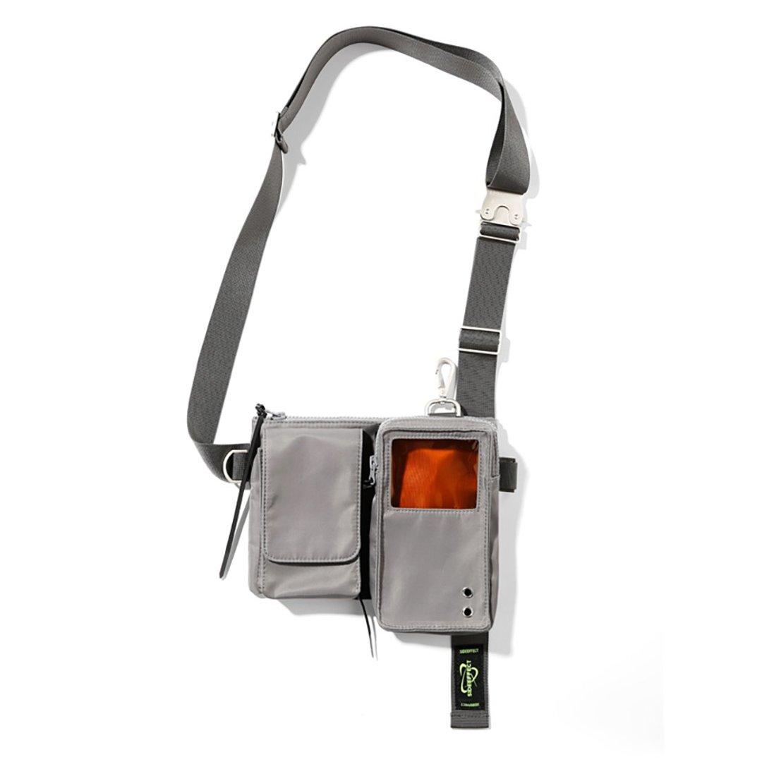 SIDEEFFECT 19SS WAIST BAG 灰色机能斜挎胸包 尼龙腰包 - 侧背包/斜挎包 - 尼龙 灰色