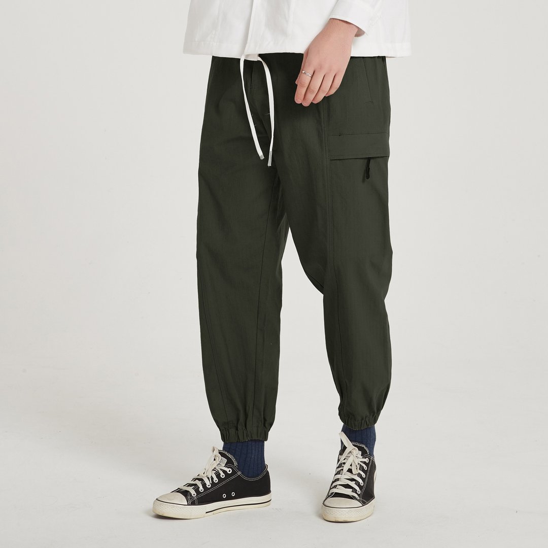 立体剪裁机能束脚裤 Functional Jogger/简约/素色/情侣服/收脚裤 - 男士长裤 - 棉 黑色