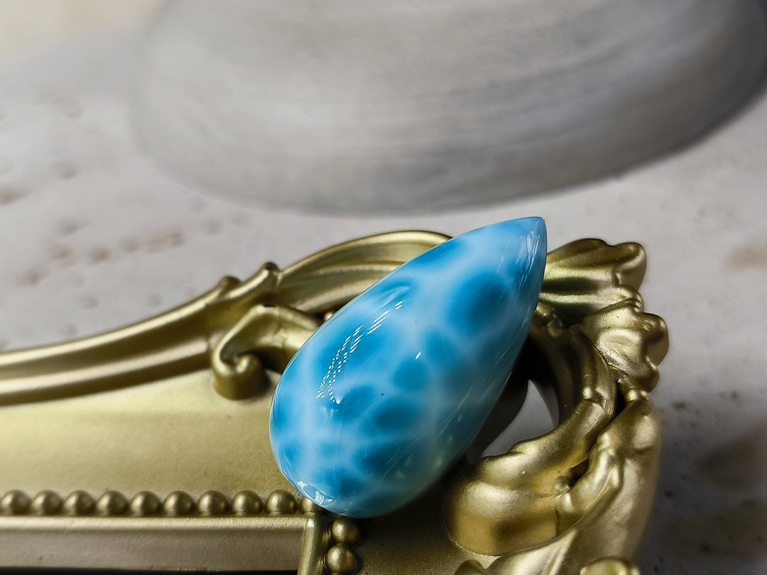 •实物图•天然海纹石 疗愈之石 原石可订制饰物 - 项链 - 水晶 蓝色
