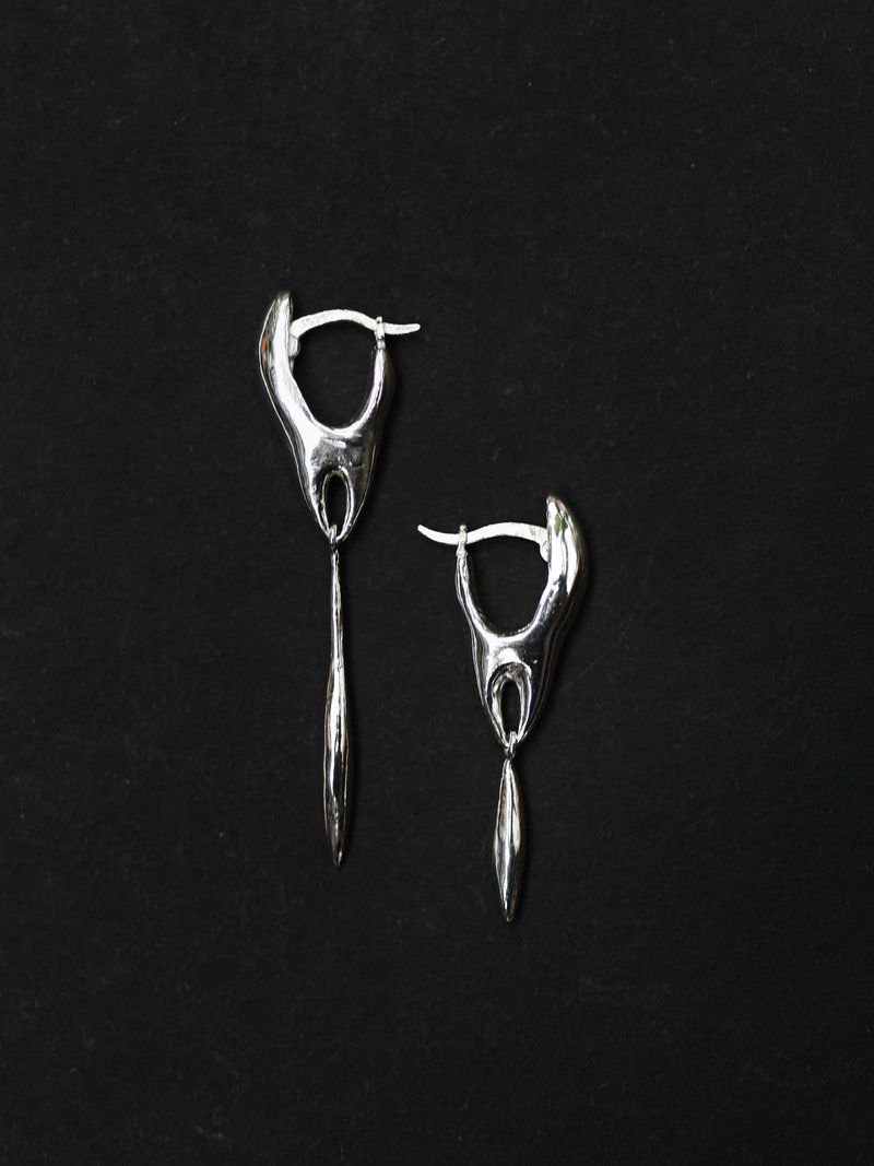 Spring Earring 泉耳环 - 耳环/耳夹 - 纯银 银色