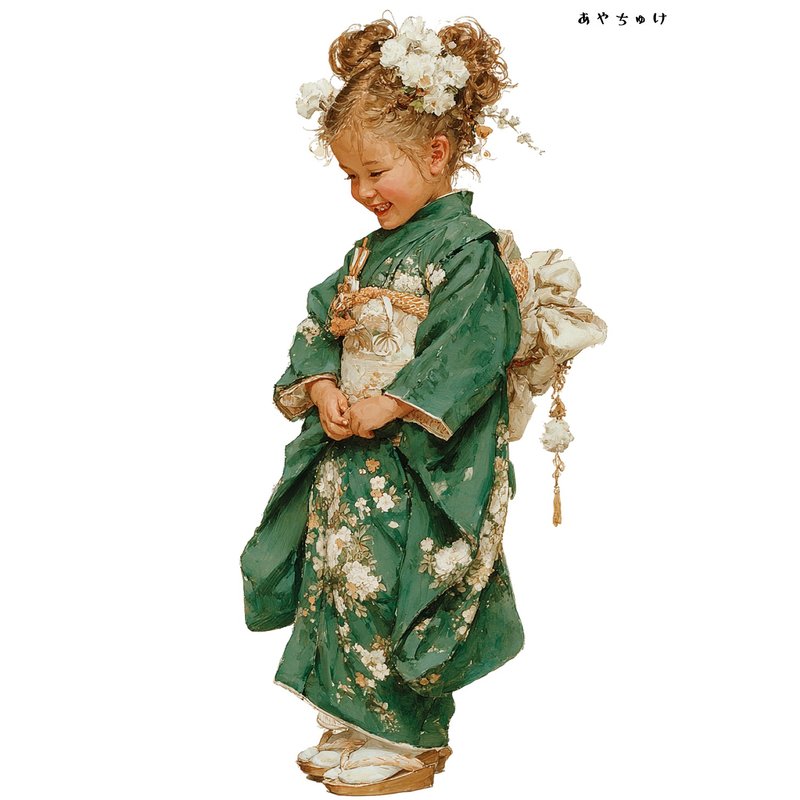 【12月新品4】07-114-0235 人物贴纸 和服复古 - 贴纸 - 纸 