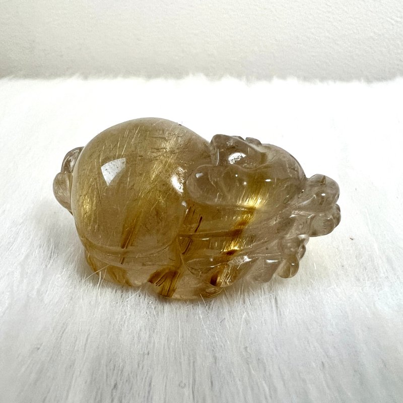 金发晶龙龟 | 水晶 | 水晶龙龟 | 水晶摆件 - 摆饰 - 水晶 金色
