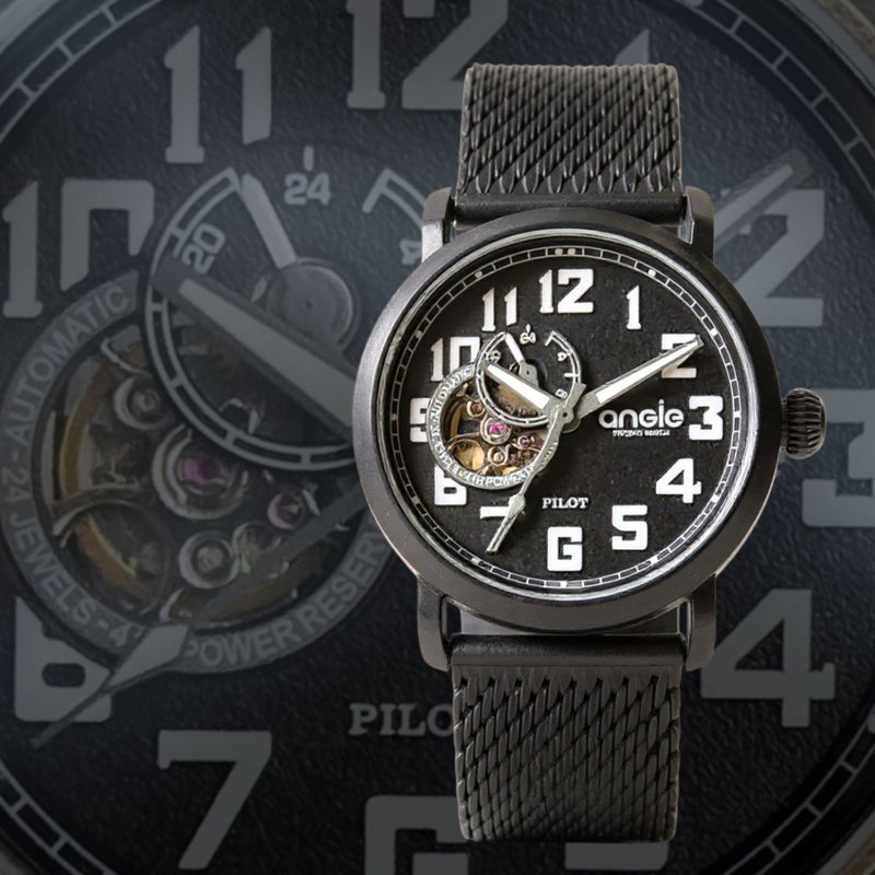 飞行系列1.0 编织带 黑色 - 男表/中性表 - 不锈钢 