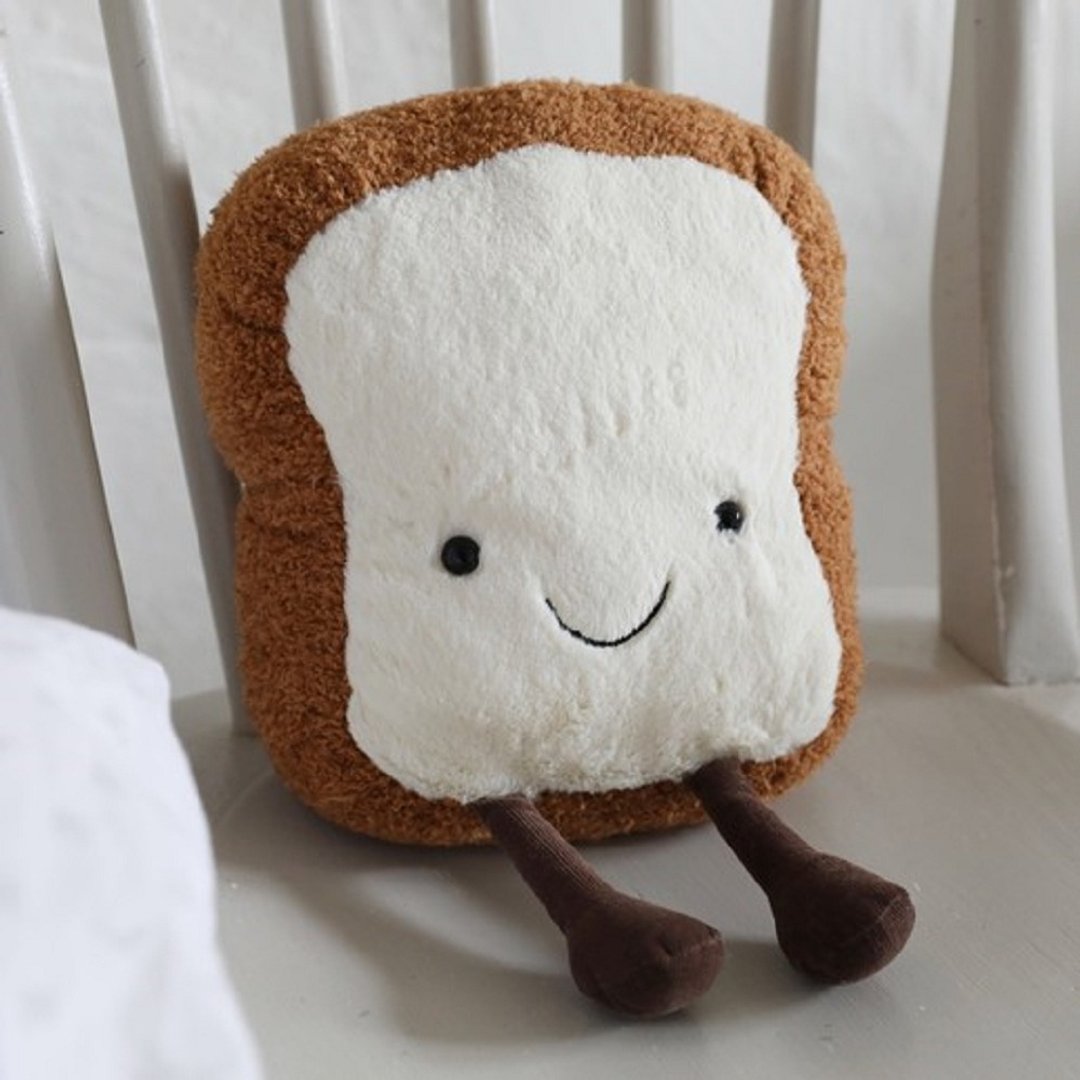 Amuseable Toast 花生吐司 约26厘米 - 玩偶/公仔 - 聚酯纤维 白色
