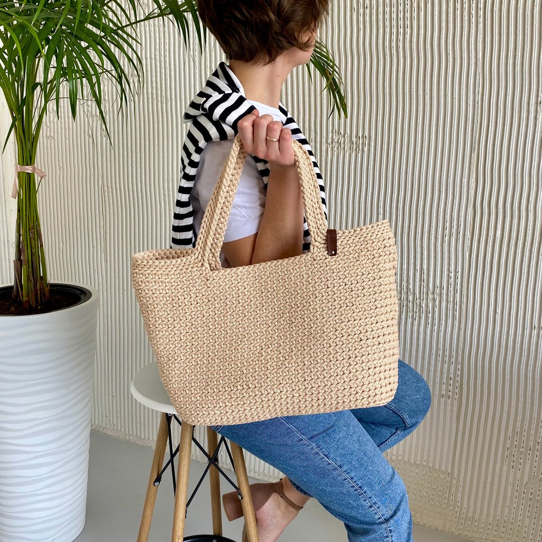 Crochet Bag, Handbag, Color bag. - 手提包/手提袋 - 聚酯纤维 多色