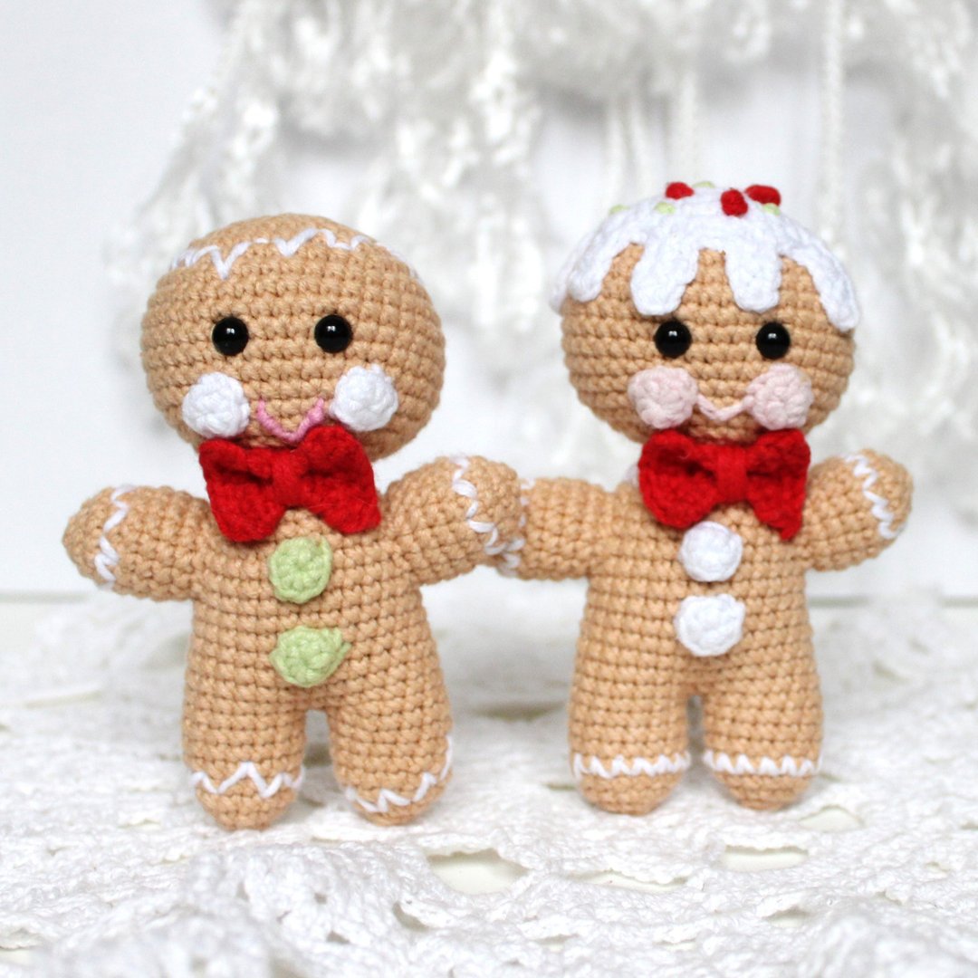 钩针姜饼人图案 PDF 英文 Amigurumi 姜饼人 - 手工艺教程/工具书 - 其他材质 