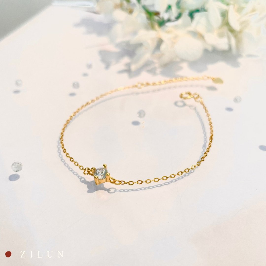 │简约│闪烁星点 • 微镶 • 纯银手链 • 925silver - 手链/手环 - 纯银 