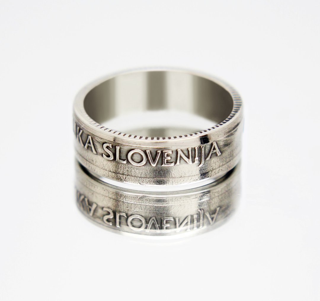 Slovenia Coin Ring 10 Tolarijov 2000-2006 coin rings for men coin rings for wo - 戒指 - 其他金属 