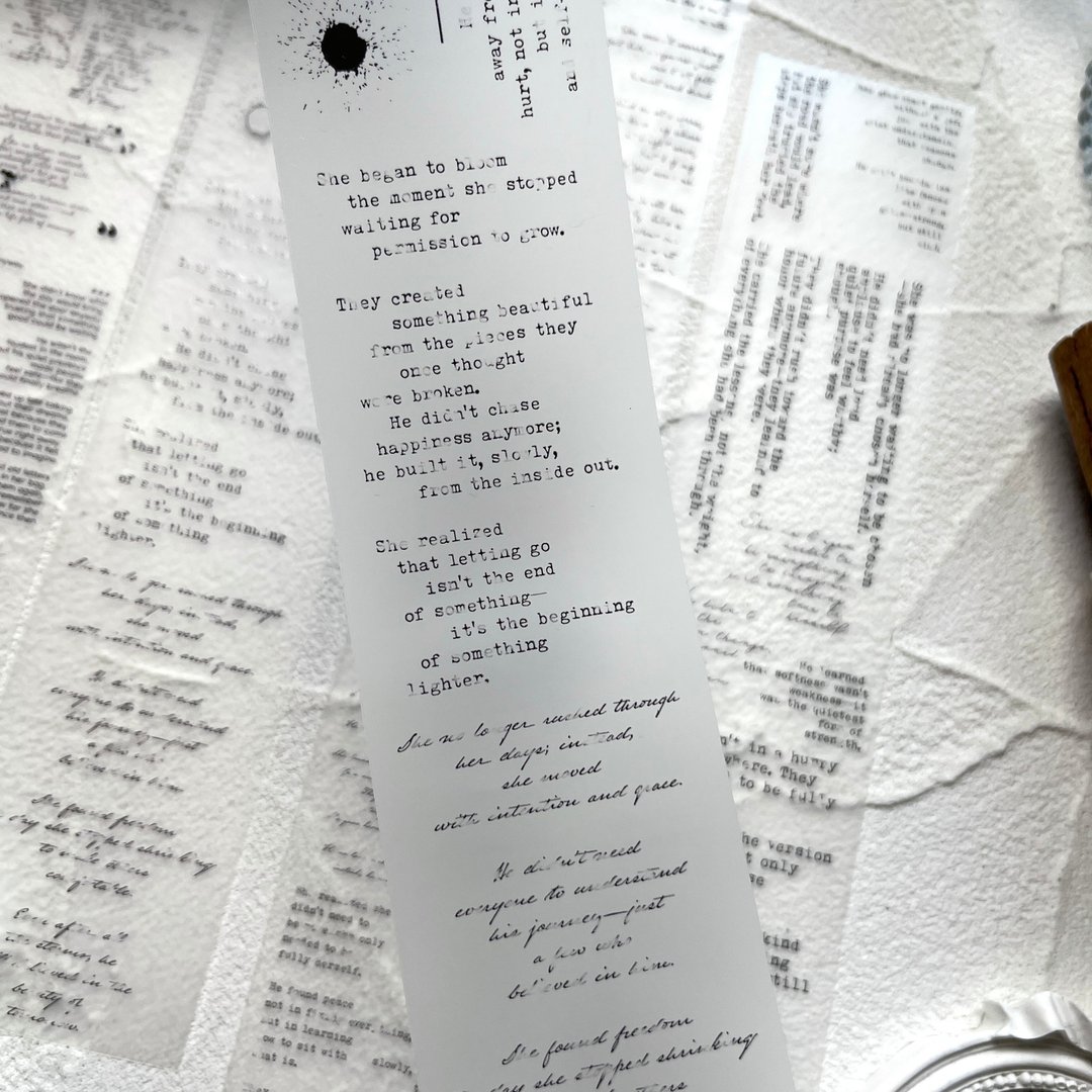 复古文字掩蔽胶带 - 贴纸 - 其他材质 黑色
