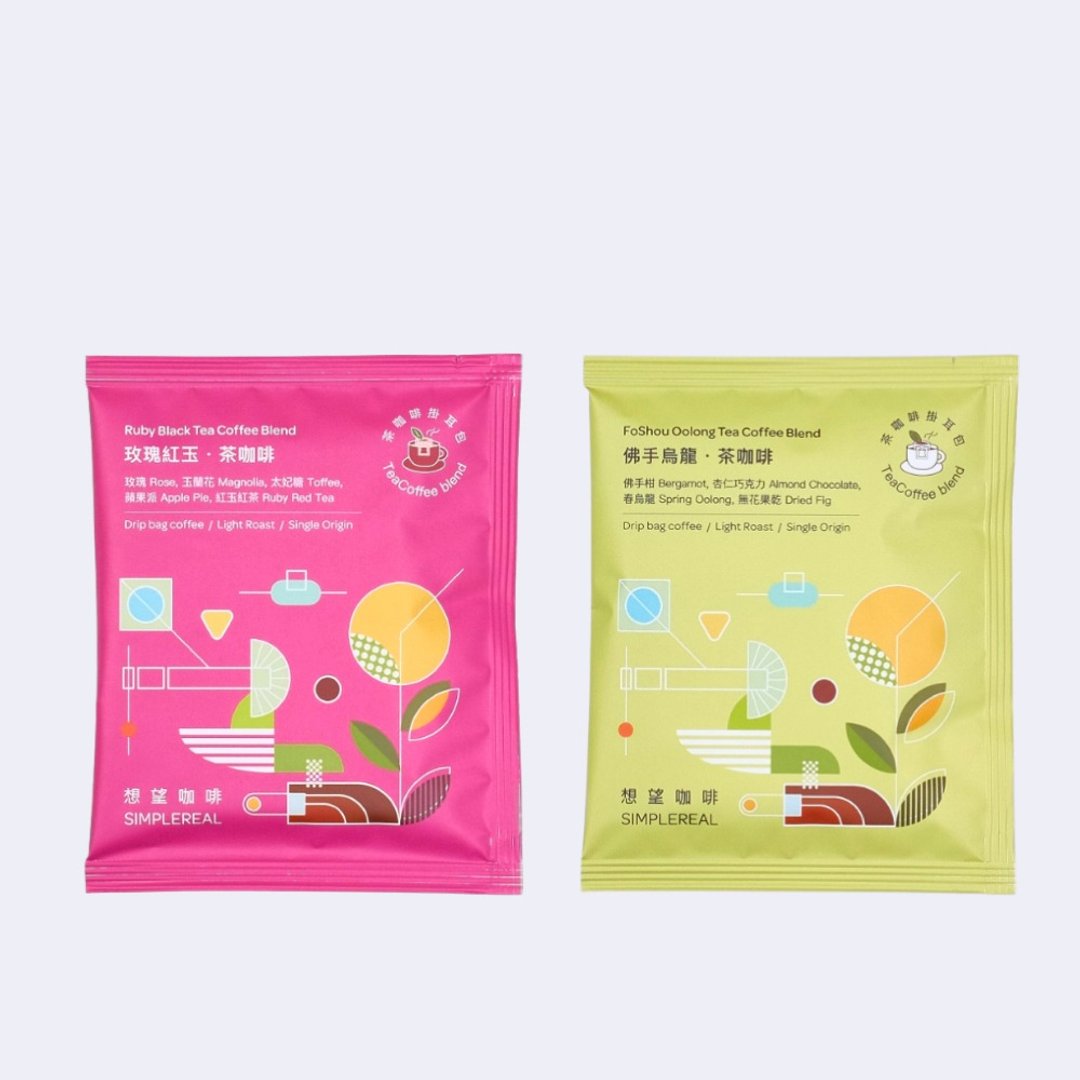 茶咖啡挂耳组合 佛手乌龙+玫瑰红玉 4入/8入 - 咖啡 - 新鲜食材 绿色