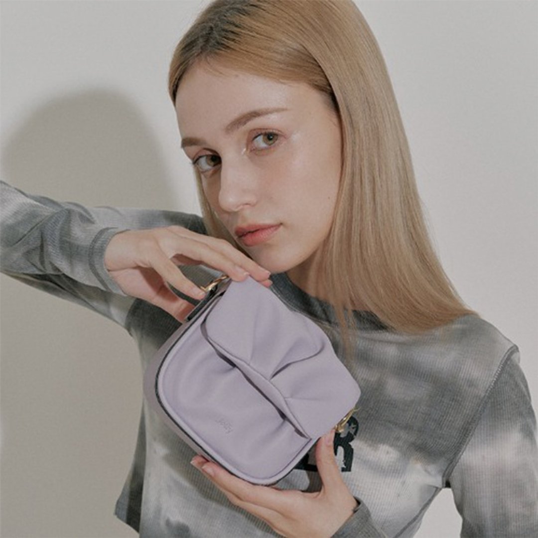 韩国 MANDU BAG | 紫色 | 迷你袋 | 侧背包 斜孭袋 - 侧背包/斜挎包 - 人造皮革 紫色