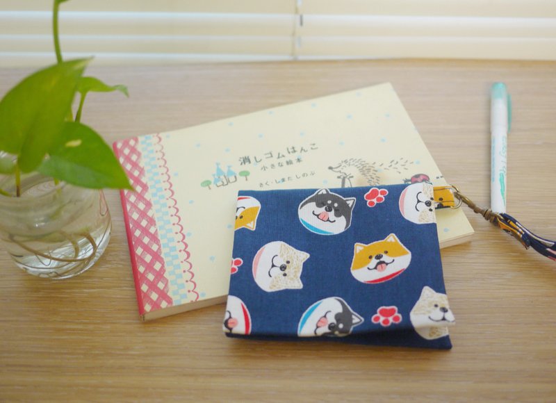 面纸/卫生棉收纳包=微笑大头柴柴=蓝(共3色) - 化妆包/杂物包 - 棉．麻 