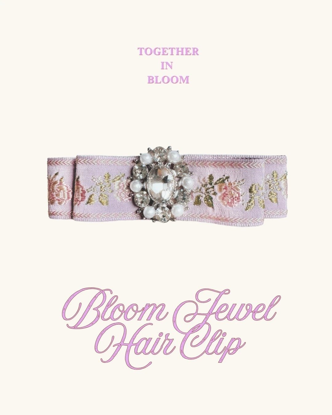 花语宝石发夹 Bloom Jewel Hair Clip—紫花 - 发饰 - 聚酯纤维 紫色