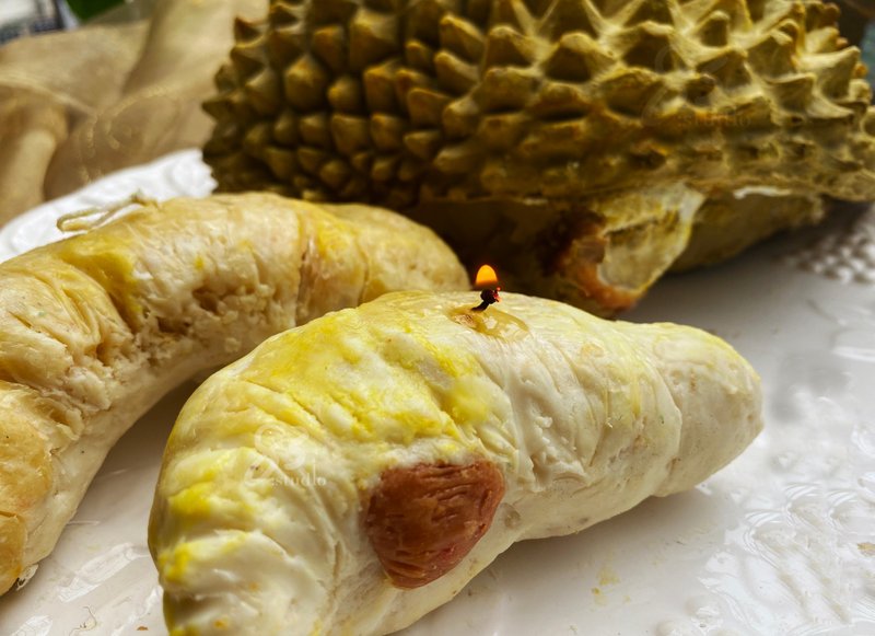 仿真榴槤臭氛蜡烛 - 蜡烛/烛台 - 蜡 