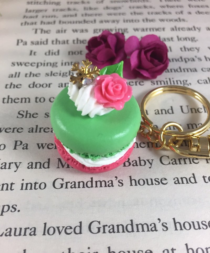 双色 马卡龙 钥匙圈 - 钥匙链/钥匙包 - 粘土 