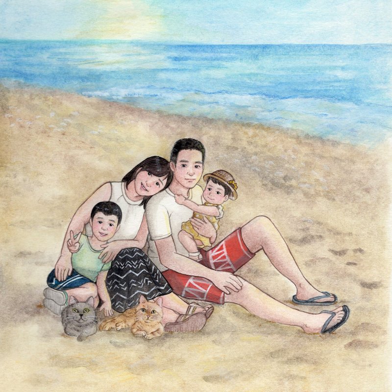 DUNMI等米 | A4 手绘人像画/插画 - 订制画像 - 纸 