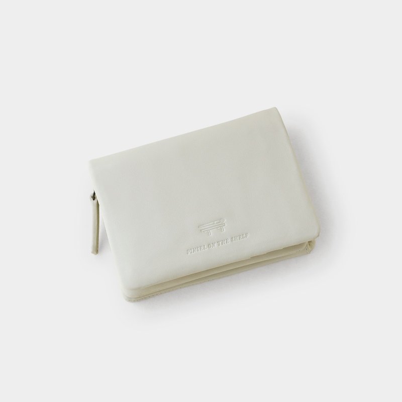 pinsel wallet : tofu cream - 皮夹/钱包 - 真皮 
