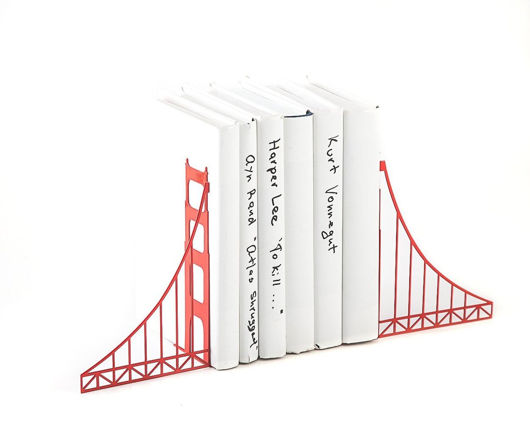 Metal Bookends // Golden Gate Bridge // San Francisco // FREE SHIPPING // - 摆饰 - 其他材质 红色