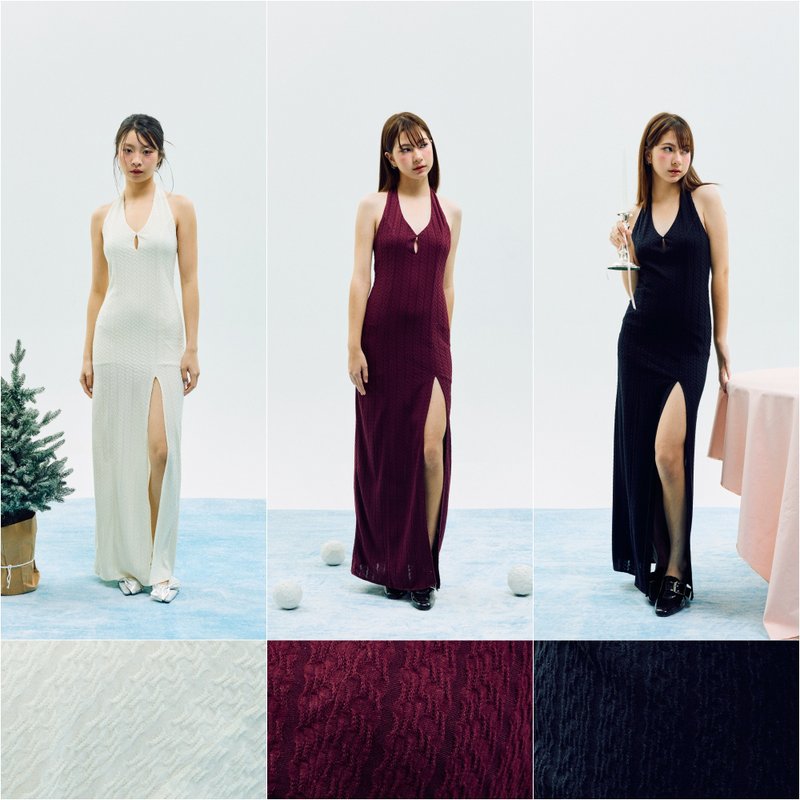 柑橘 - 马丁尼洋装 晚宴、晚餐、派对适用 (限量) - 洋装/连衣裙 - 聚酯纤维 