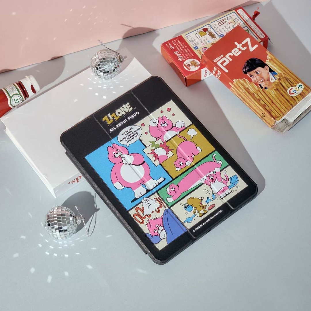 ZIZONE Pingo漫画风强悍磁吸iPad三折保护壳 - 平板/电脑保护壳 - 塑料 多色