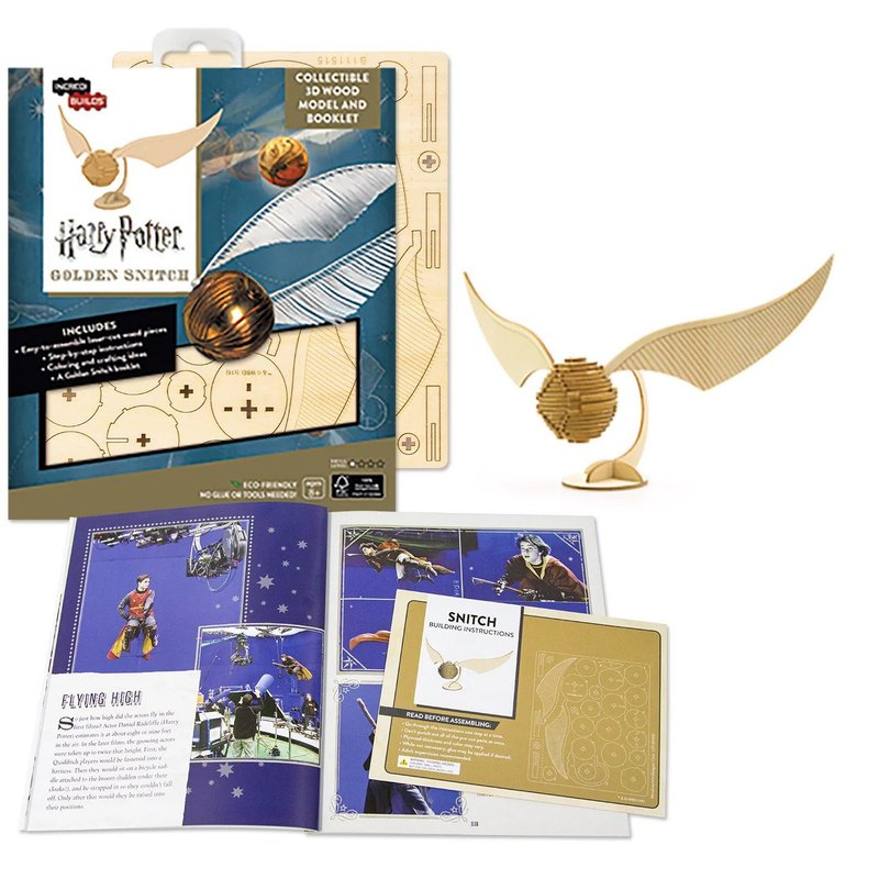 Incredibuilds 3D立体木拼图 | 木质金探子 |  哈利波特 拼图 - 拼图 - 木头 咖啡色