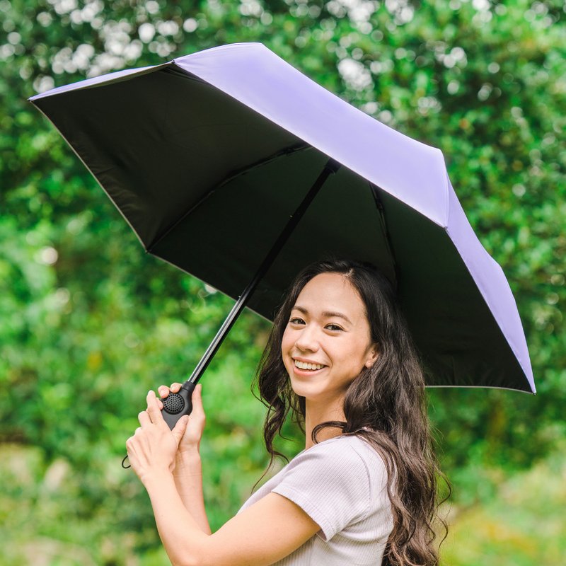 全新发明专利【香风净凉伞-梦幻紫】折叠伞 风扇 晴雨伞 空气过滤 - 雨伞/雨衣 - 防水材质 紫色