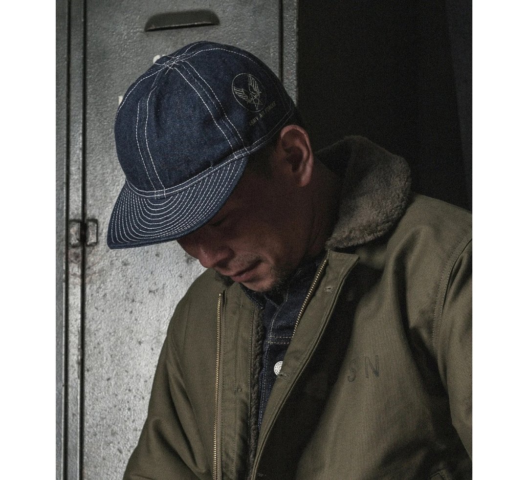 BRONSON 牛仔帽 HBT 鸭舌帽 二战 USAAF A-3 机械师帽 棒球帽 - 帽子 - 棉 