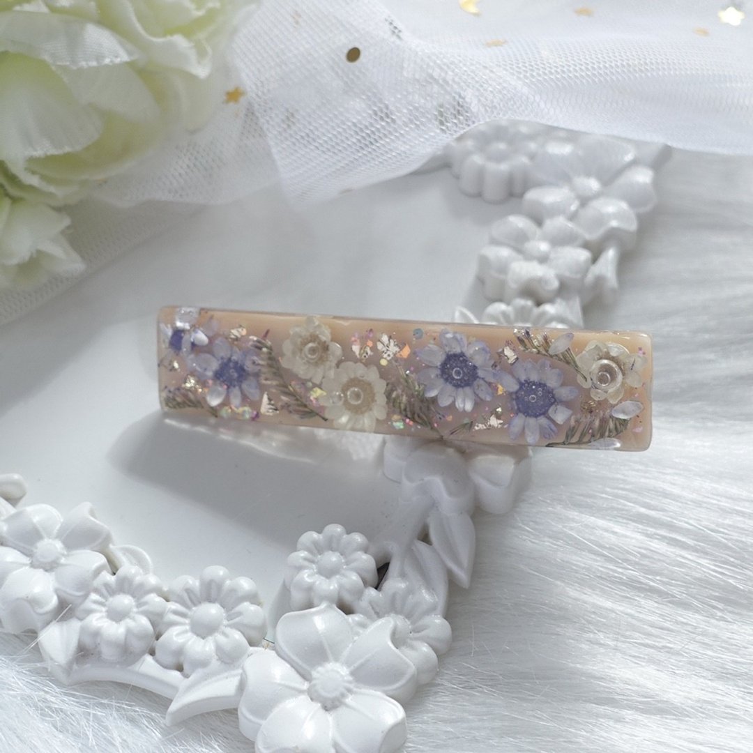 原创 干燥花 发圈 发夹  橡筋 滴胶 树脂 Resin Hair Clip - 发饰 - 其他材质 