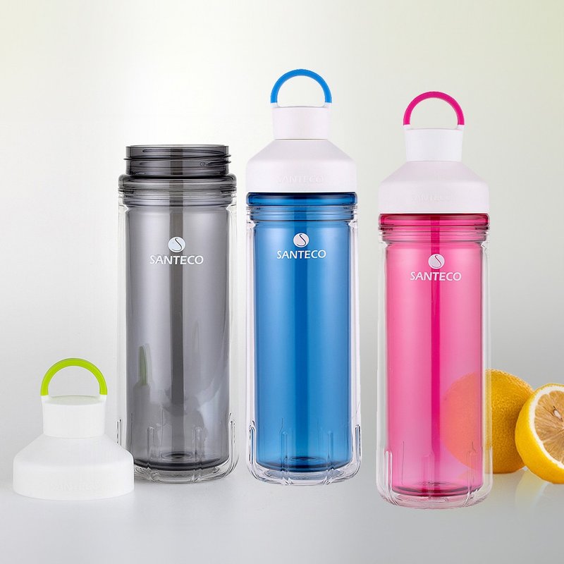 【新年换新瓶】法国Santeco Ocean Tritan 双层 590ml - 水瓶/水壶 - 其他材质 多色