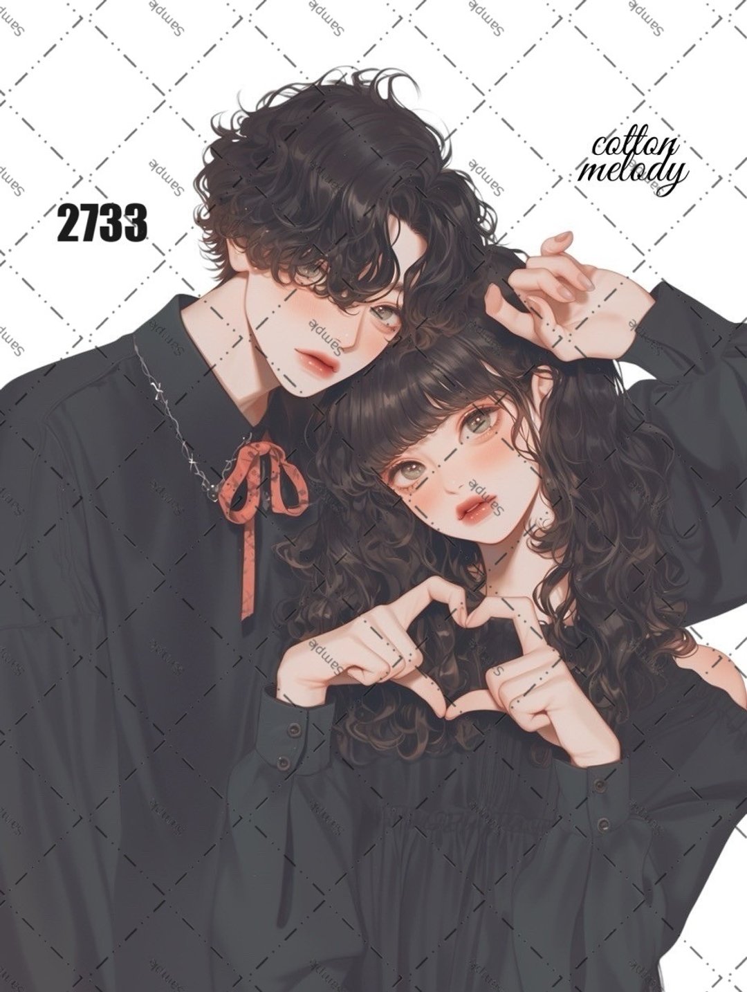 original sticker no.2733 人物贴纸 原创贴纸 原创人物贴纸 装饰贴纸 cotton melody - 贴纸 - 纸 