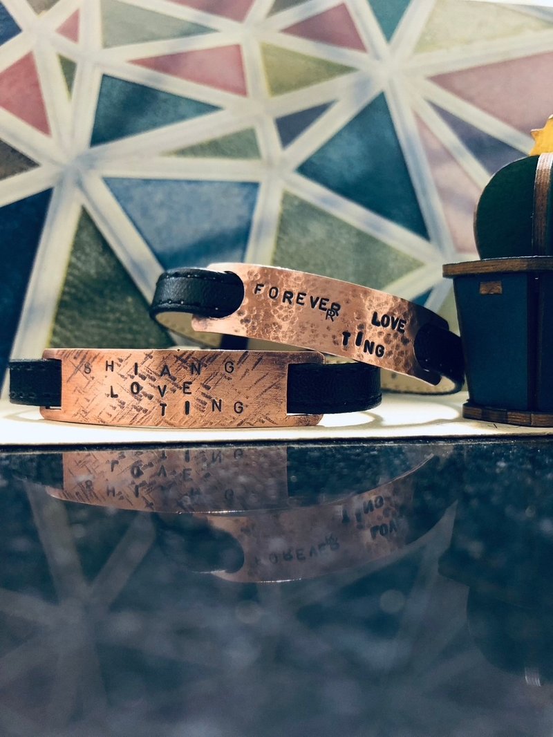 金工手作│锻敲红铜│皮革手环 │文化币│台南旅游 - 金工/饰品 - 铜/黄铜 