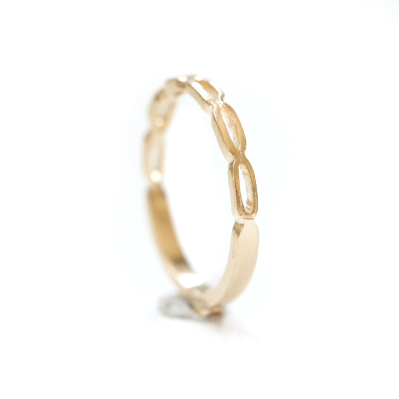 轻珠宝系列 轻镂 14k金细戒 - 戒指 - 其他金属 金色