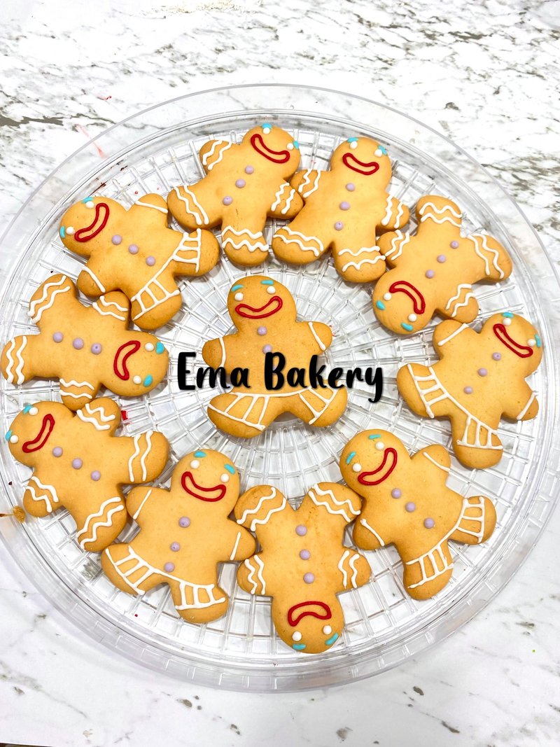 圣诞礼物 交换礼物 超大片姜饼人 -10入 - 手工饼干 - 新鲜食材 