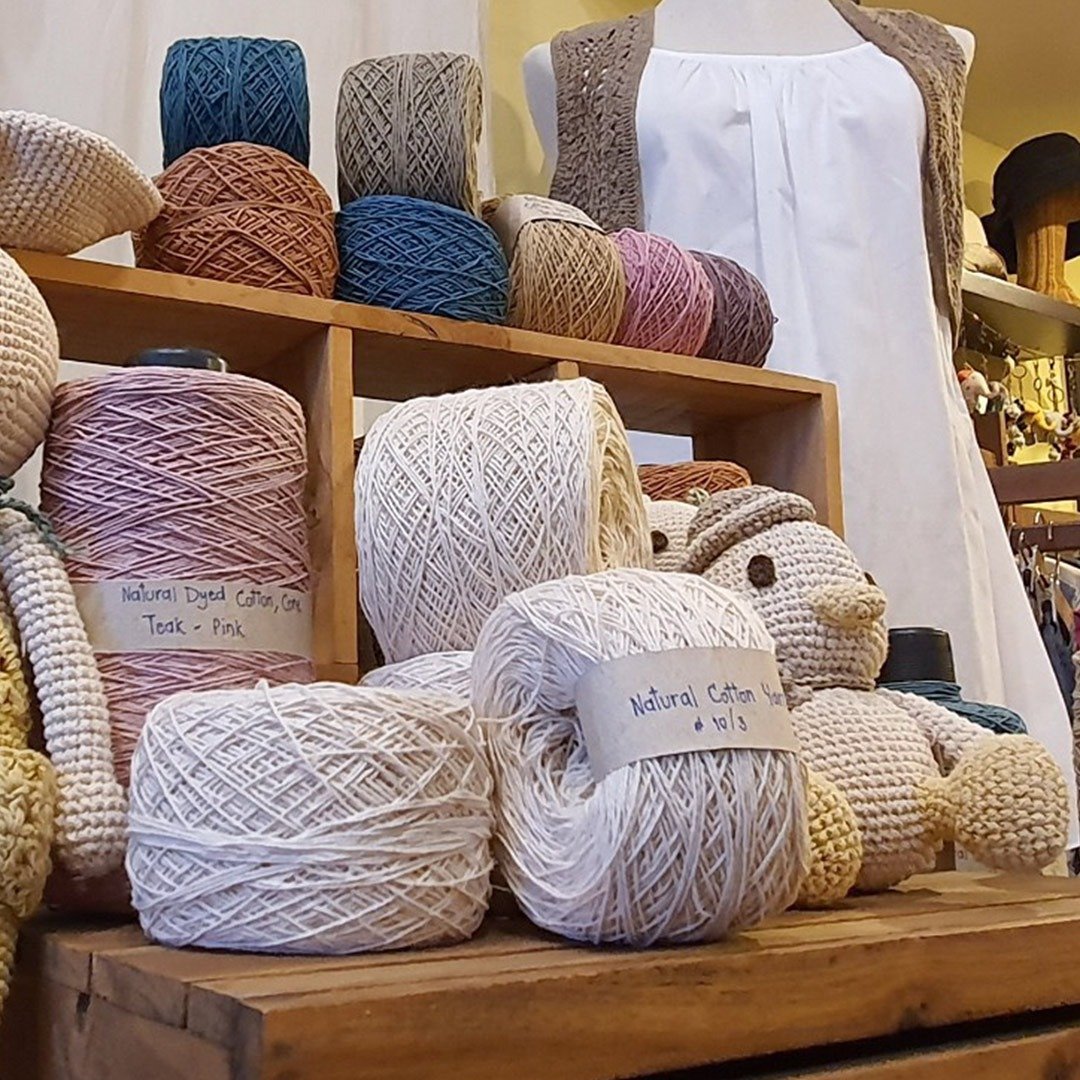 Raw Cotton Yarn, Natural, Off white, Cream - 编织/刺绣/羊毛毡/裁缝 - 棉 白色