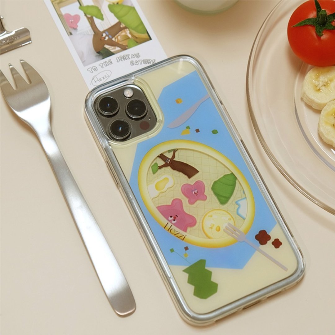 Hezzi原创 郊游系列 流沙滑块手机壳  适用于 iPhone11-14plus - 手机壳/手机套 - 硅胶 
