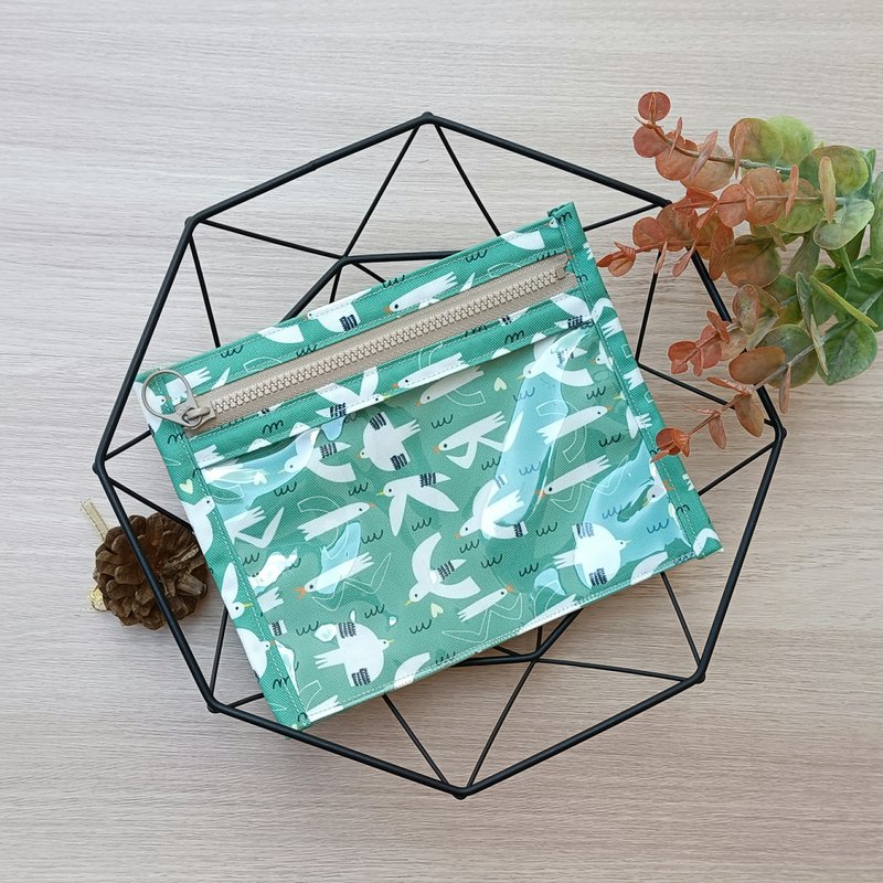 【收纳袋】幼稚园托药袋/自由鸟 - 围嘴/口水巾 - 防水材质 蓝色