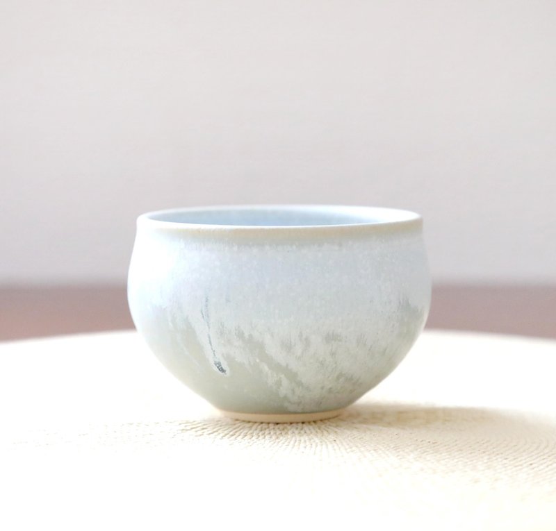 白色结晶釉汤杯 - 碗 - 陶 蓝色
