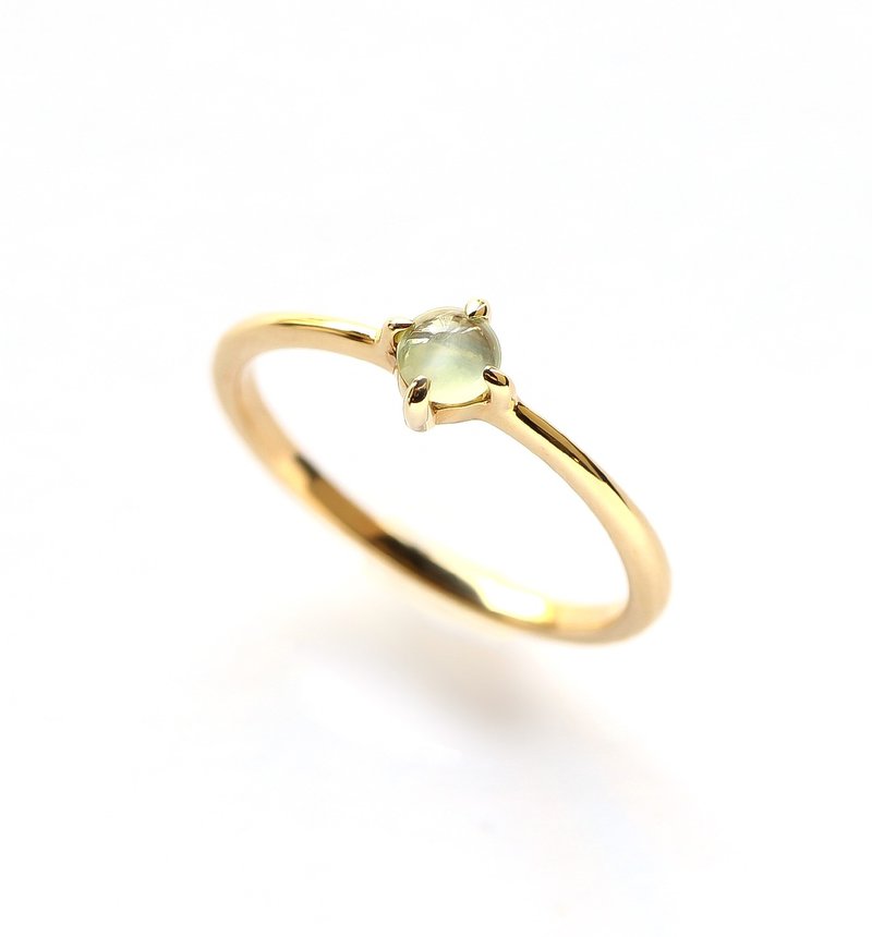 猫眼石榴石 K10 尾戒 圆润切割 ~MUOT~ 2月诞生石 - 戒指 - 宝石 黄色