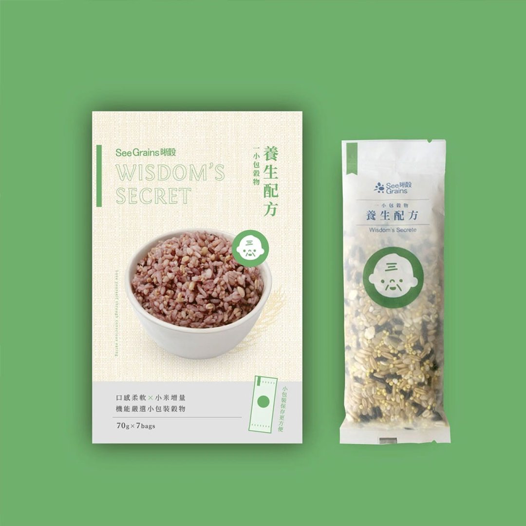 【一小包谷物】养生配方盒装(70克x7包入) 小米增量口感更好 - 五谷杂粮/米 - 纸 绿色