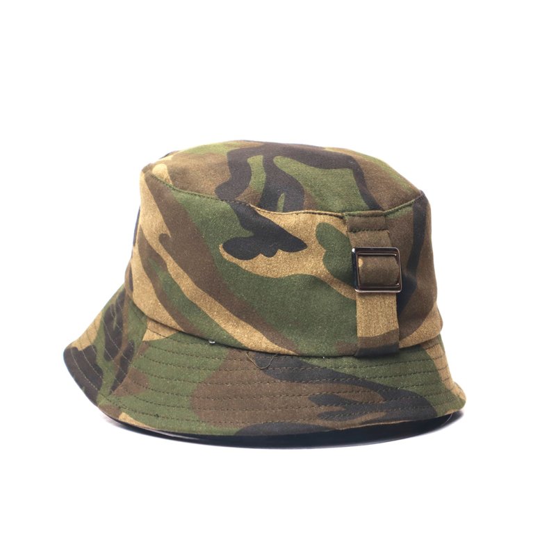 迷彩渔夫帽 - 帽子 - 棉．麻 多色