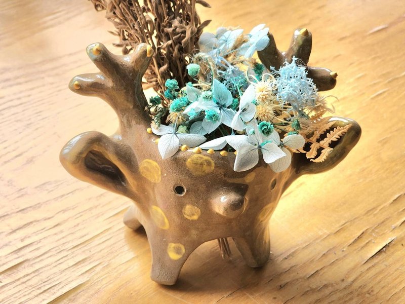 O唯一O无辜鹿鹿森林精灵*陶制盆器*开幕.新居.升迁.生日.盆栽贺礼 - 植栽/盆栽 - 陶 