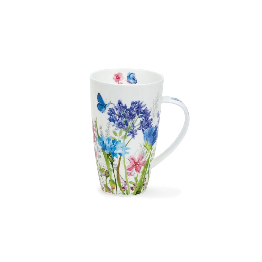 【100%英国制造】Dunoon 微风花影骨瓷马克杯-蓝-600ml - 咖啡杯/马克杯 - 瓷 蓝色