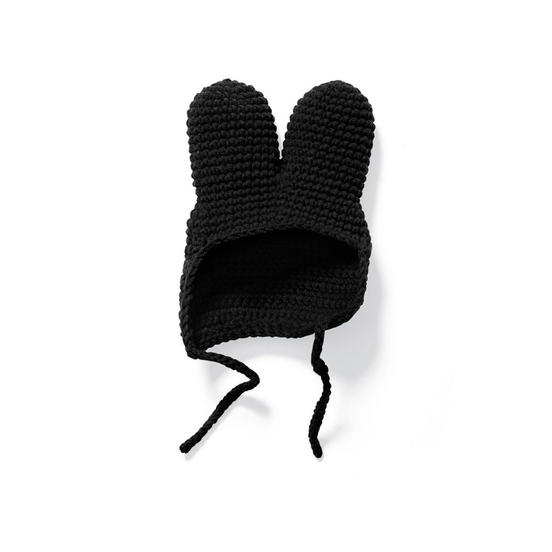 荷兰 Just Dutch | Miffy 米飞兔 手工编织 黑色帽子 - 玩偶/公仔 - 棉 黑色