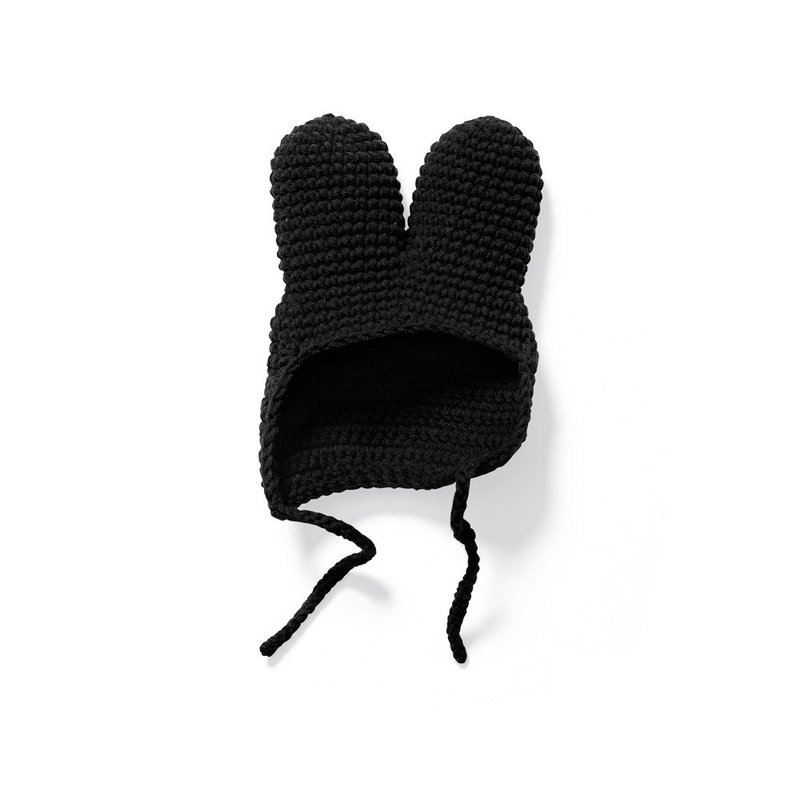 荷兰 Just Dutch | Miffy 米飞兔 手工编织 黑色帽子 - 玩偶/公仔 - 棉 黑色